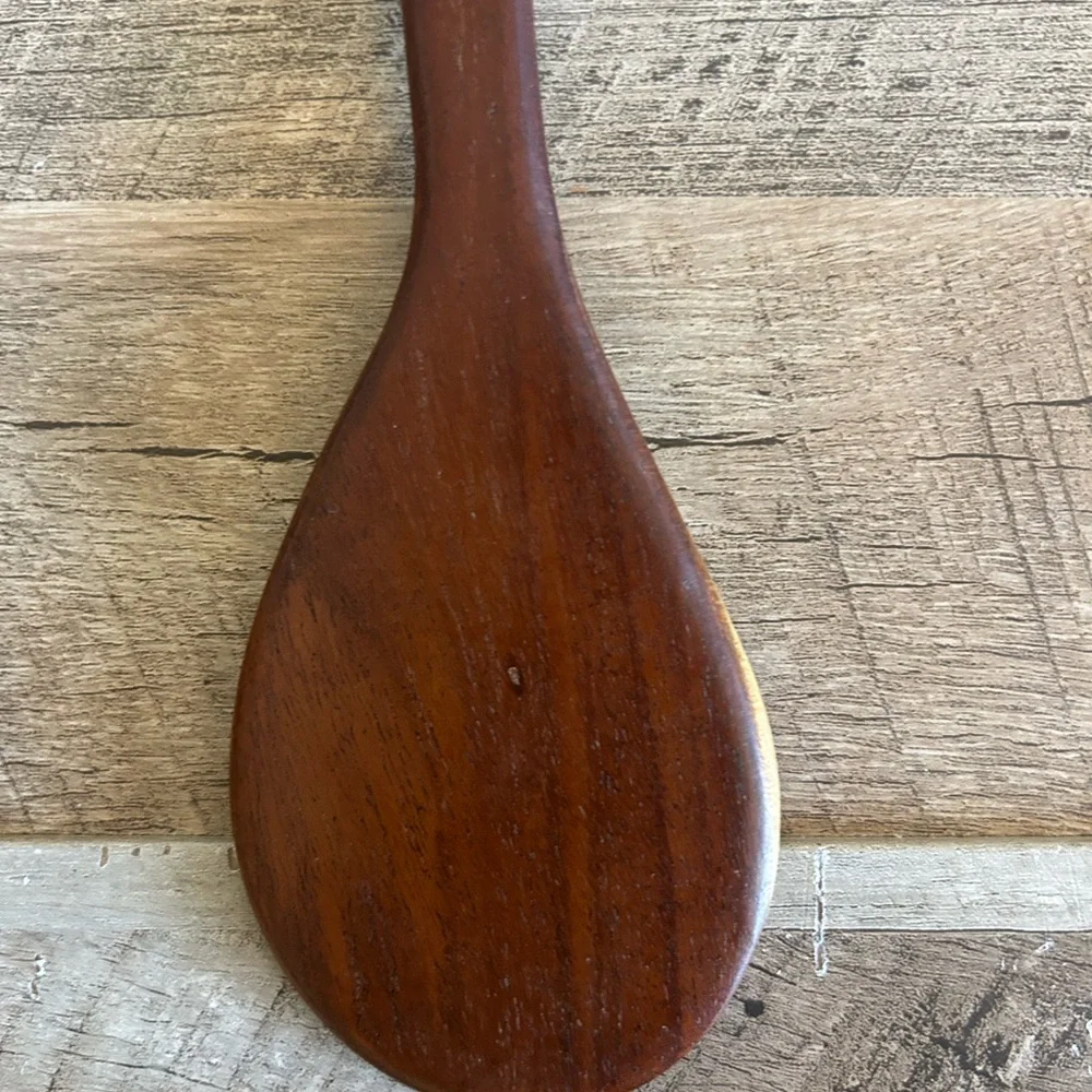 Vintage Hand Carved Wood Man Woman Salad Spoon‎ Fork Set Folk Art Kitchen Decor